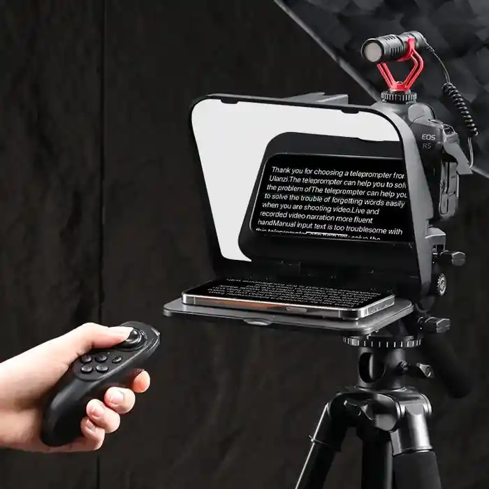 ULANZI RT02 Universal Teleprompter for Camera ,Tablet and Smartphone with Remote Control
